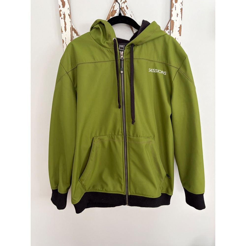 Sessions Softshell Himalaya Jacket Men's Medium Outdoor‎ Ski/Snowboarding Green